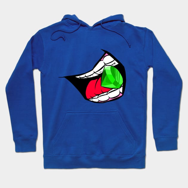 Teeth Emerald Hoodie by Sonic408